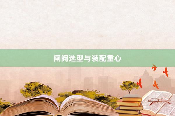 闸阀选型与装配重心